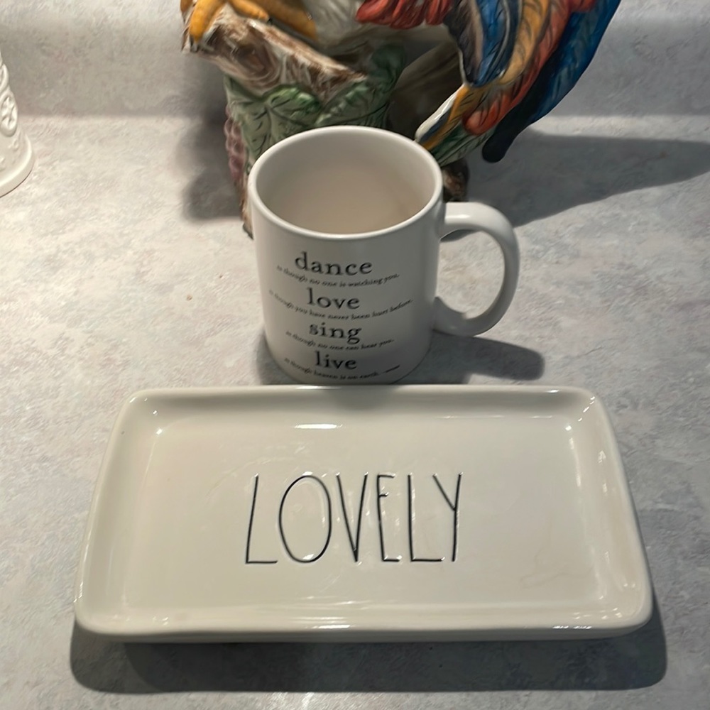 New Rae Dunn tray & free quotable mug